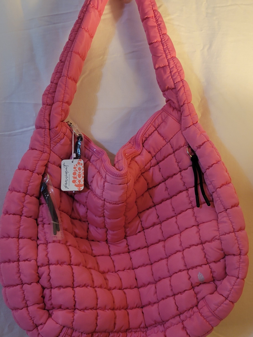 Free People Movement Quilted Pink Hobo Shoulder Bag